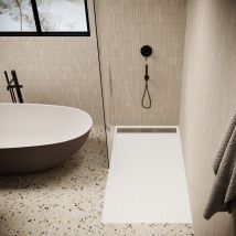 Receveur De Douche 80 X 160 Cm Extra Plat Lucia En Solicast Surface Ardoisée Blanc - Bricoman