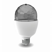 Xanlite - Ampoule Led Disco À Tête Rotative, Culot E27, Conso. 3w Cons., Lumière Rvb - Sedrvb - Bricoman