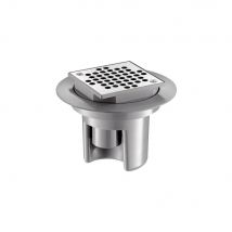 Siphon De Sol Ø165 Mm - Grille 100x100 Chrome - Hauteur Réglable - Bricoman