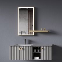 Meuble De Salle De Bain Gris Bombay - 120 Cm - Bricoman