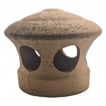 Lanterne L De Toiture En Terre Cuite Rouge Clair Tacheté Noir, Chapeau Pour Tuile À Douille, Passage Tuyau D 125 Mm - Bricoman