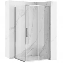 Cabine De Douche Rea Rapid Slide 120x80 Chrome - Bricoman