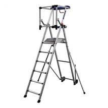 Pirl Aluminium 5 Marches - Hauteur Max. De Travail 3.45m - Pirlf6-p/alu - Bricoman