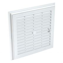 Grille De Ventilation Nicoll 1f164 Carrée À Fermeture 201x201mm Blanc - Bricoman