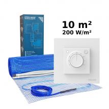 Kit Chauffage Au Sol 10 M², 200 W/m² + Mst-9 Thermostat - Bricoman