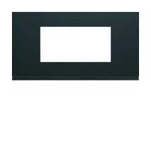 Plaque - 4 Modules - Entraxe - 71 Mm - Night - Hager Gallery Wxp0204 - Tecnomat