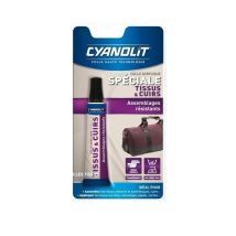 Colle Spéciale Tissus & Cuirs 30ml Cyanolit - Bricoman