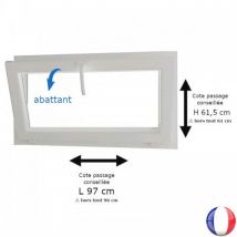Fenêtre Pvc Blanc 1 Vantail Abattant Hors Tout H 61 X L 96 Cm Pour Pose Rénovation - Bricoman