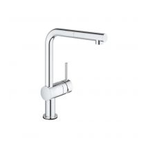 Grohe Mitigeur Évier Minta Touch 31360001 - Douchette Extractible - Bec L - Bec Tube Pivotant 360° - Electronique A Piles - Ch - Bricoman