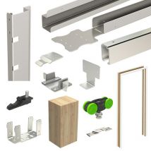 Système Coulissant Slid'up 2300 Entre-cloison Pour Porte Coulissante À Galandage 930 X 2040 Mm - Avec Habillage Mdf - 50 Kg - Bricoman