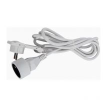 Chacon Rallonge Electrique 3m Avec Fiche Plate Blanc - Bricoman
