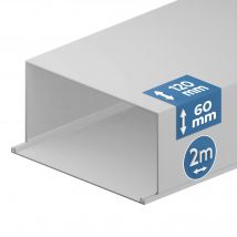 Goulotte De Câbles Goulottes Électriques 120x60 2m Blanc Edo - Bricoman
