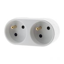 Multiprise Biplite Pour Façade 16a - Blanc - Zenitech - Bricoman