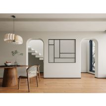 Verrière Atelier En Aluminium Thermolaqué 150x130 Cm - Noir - Artena - Bricoman