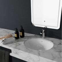 Vasque À Encastrer Sous Plan 48 Cm Ovale En Céramique Blanche Turenne - Bricoman