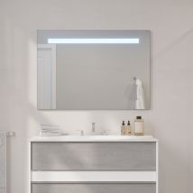 Miroir Lumineux Anti-buée Halo 1200 - Lentille Droite - 700 X 1200 Mm - Fabrication Française - Aurys Normandie - Bricoman