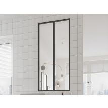 Verrière Atelier En Aluminium Thermolaqué - 60x130 Cm - Noir - Bayview - Bricoman