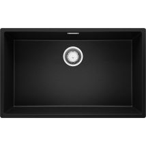 Evier Sous Plan Noir Métallisé 76x47cm, Evier En Granit 1 Bac + Kit De Vidage, Évier Au Meuble 80cm - London Primagran - Bricoman