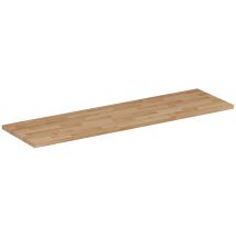 Plan De Travail En Bois Chêne Massif Naturel 160 Cm Pour Meuble De Salle De Bain - Bricoman