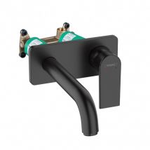 Hansgrohe Vernis Shape Set Mitigeur De Lavabo Encastré, Noir Mat, 2 Sorties, Bec 207 Mm + Corps D'Encastrement (71578670-set) - Bricoman