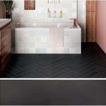 Carrelage Sol / Mur Pose Baton Rompu Chevron Uninoir Anthracite Mate Stromboli Black City (vendu Par Boite De 0.65m2) - Bricoman