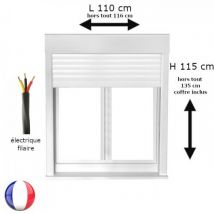 Fenêtre Pvc Avec Volet Roulant Électrique H 115 X L 110 Cm 2 Vantaux Pour Pose En Neuf - Bricoman