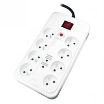 Parafoudre 8 Prises + Interrupteur + Téléphone Rj11 - Zenitech - Bricoman