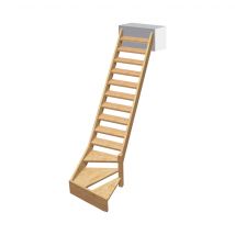 Escalier Quart-tournant Droit Sapin, Normandie Kordo - Bricoman