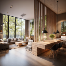 Cloison Amovible Claustra Hetre Ajouré 15 Lames - H 140 X L 160 X P 7 Cm - Par Ad Lyon - Bricoman