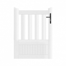 Portillon Battant Manuel Pvc Blanc Etretat L 100 X H 125 Cm - Poignée À Droite - Bricoman