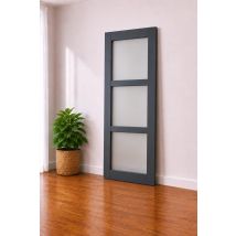 Porte Coulissante Blakeria Gris Anthr Vitrée H204 X L93 Cm Gd Menuiseries - Tecnomat
