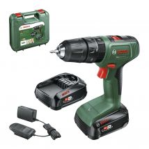 Perceuse À Percussion Sans Fil Bosch Easyimpact 18v + 2 Batteries 2,0ah + Mallette - Bricoman