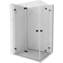Mexen Lunar-f Duo Cabine De Douche Pliante 90 X 80 Cm, Transparent, Noir - 836-090l-080p-70-00 - Bricoman