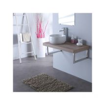 Vasque Blanche Mailla + Plan Stratifié 90 Cm Laméllé Gris - Bricoman