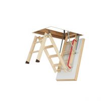 Escalier Escamotable Lwt Fakro Super Thermo-isolant - Fakro 70 X 120 Cm - H : 280 Cm - Bricoman