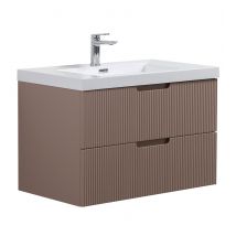 Meuble De Salle De Bain Thermis 80 Cm Lavabo Rose – Meuble Lavabo - Bricoman
