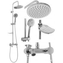 Kit De Douche Rea Luis Chrome 45x21x100cm - Bricoman