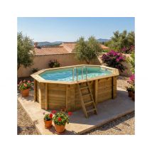 Piscine Hors Sol En Bois Nemo 4.3 X 3 - H.1.18 M, Sable, Fixations À Sceller - Bas7302ospi3 - Altanka - Bricoman