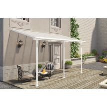 Pergola Blanc En Aluminium 10 M² - Bricoman