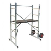 Echafaudage De Jardin - Hauteur De Travail Max. 1,88m - 2 Roues Ø 190mm - Plateau 1,00x0,45m - 9473-951 - Bricoman