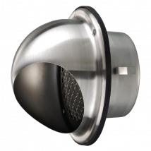 Grille Ventilation Murale Extérieure Ronde À Capot Inox Brossé Vmc Extracteur Ballon Thermodynamique - Diamètre (mm): 100 - Bricoman