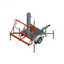 Monte Charge Sur Remorque - Lève Charge Pliant - Charge Max 200kg - Treuil De Levage Électrique 4824mm - Travaux De Construction - 300885 - Bricoman