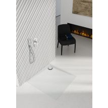 Receveur De Douche Carré Extra Plat Antidérapant White Scale Couleur : Blanc 90 X 90 Cm Cres - Bricoman