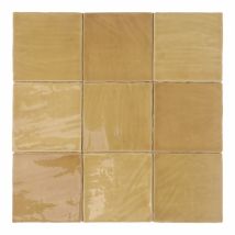 Carrelage Mur Effect Zellige Jeune Brillant. Tabarca Miel 15x15cm - Bricoman