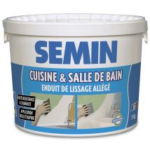 Enduit De Lissage Cuisine Et Salle De Bain Semin - Adapté Aux Pièces Humides - Seau De 5 Kg - Tecnomat