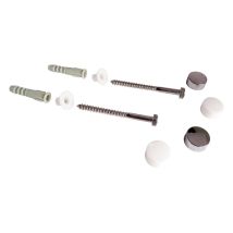 2 Fixations Cuvette Wc/bidet 6x70 Chevilles + Capuchons - Tecnomat