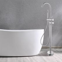 Robinet Mitigeur De Baignoire Sur Pied Bagno Acier Brossé - Bricoman