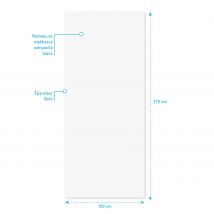 Panneau Mural Finition Aluminium Blanc 100 X 210 Cm - Wall'it Blanc - Bricoman
