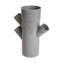 Nicoll Culotte 45° Triple Parallèle Pvc Mâle Femelle Ø100 Femelle Ø40 - Bricoman