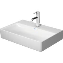Duravit Durasquare Lavabo Compact, 60x40 Cm, Sans Percement Pour La Robinetterie, Sans Trop-plein, Partie Inférieure Vitrifiée, 2356600070, Farbe: - 